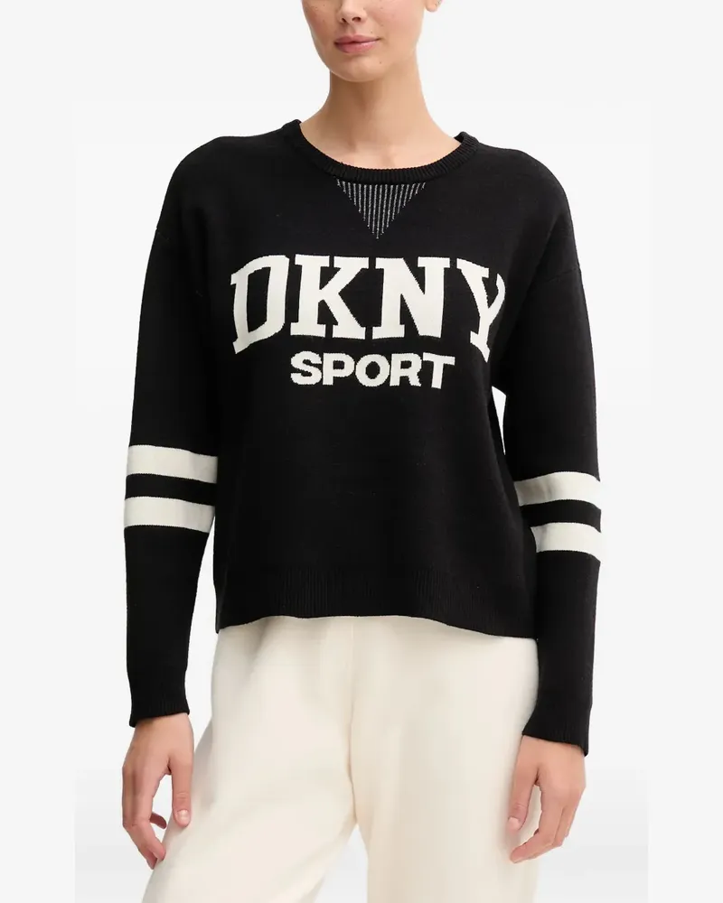 DKNY Pullover mit Logo-Streifen - Schwarz Schwarz