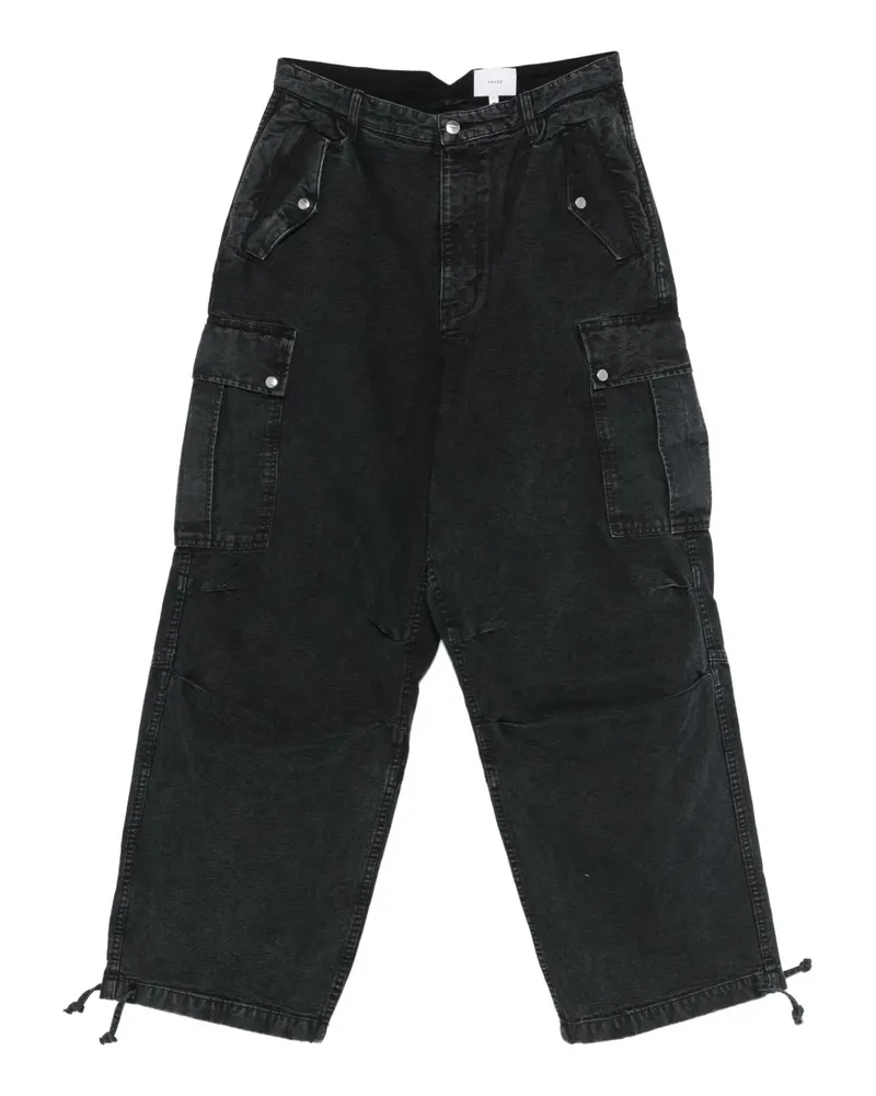 RHUDE cargo tie-detail trousers - Schwarz Schwarz