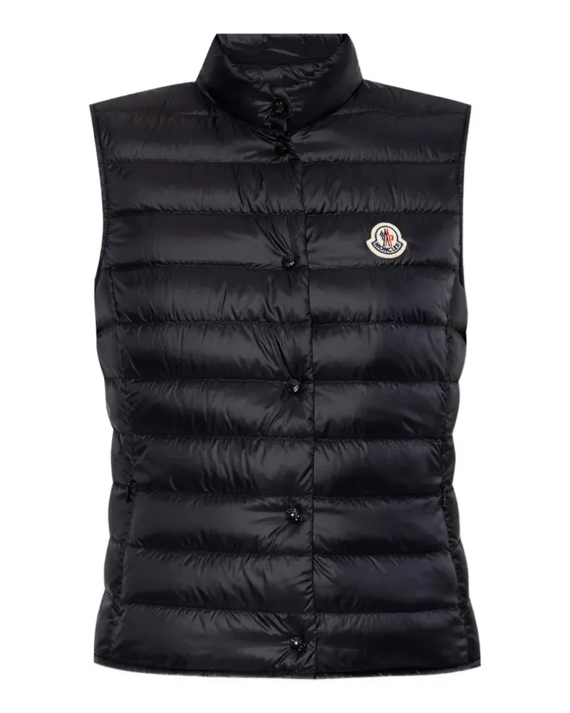 Moncler logo-patch gilet - Schwarz Schwarz