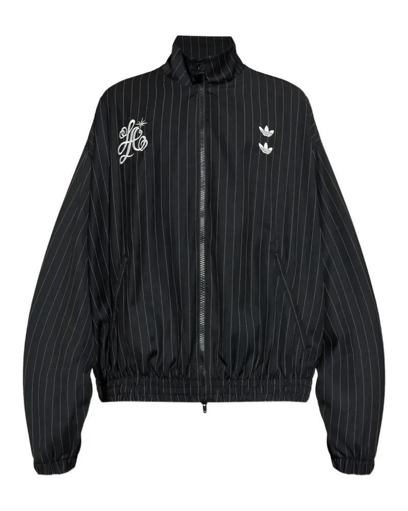 adidas Chavarria pinstriped logo-embroidered sweater - Schwarz Schwarz