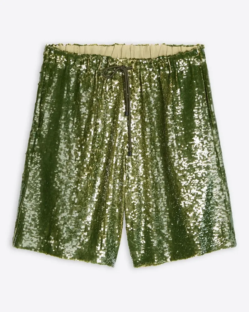 Dries van Noten Shorts mit Paillettenverzierung - Grün Grün