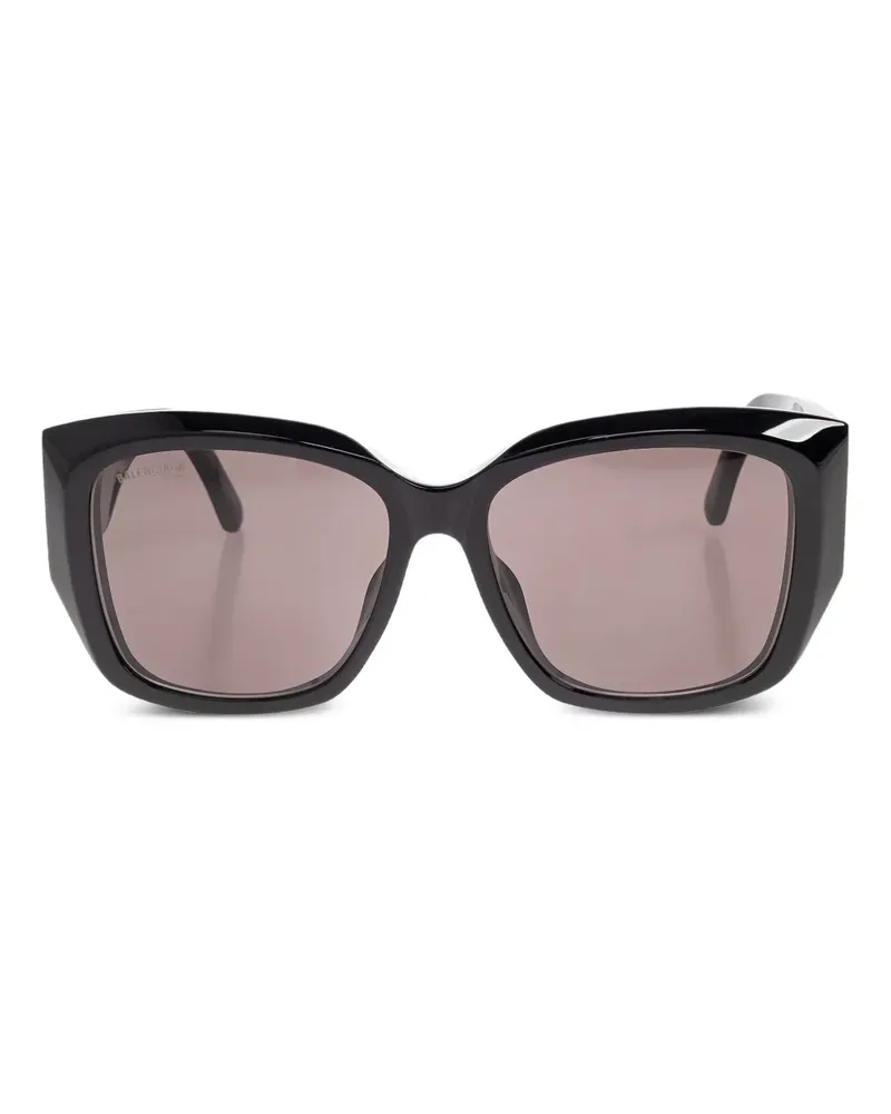 Balenciaga Eckige BB Sonnenbrille mit Logo - Schwarz Schwarz