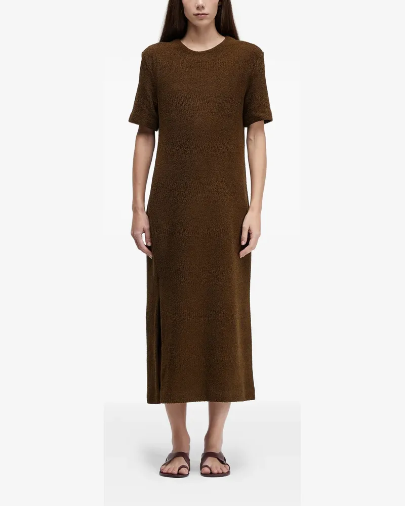 Osklen Midikleid mit kurzen Ärmeln - Braun Braun
