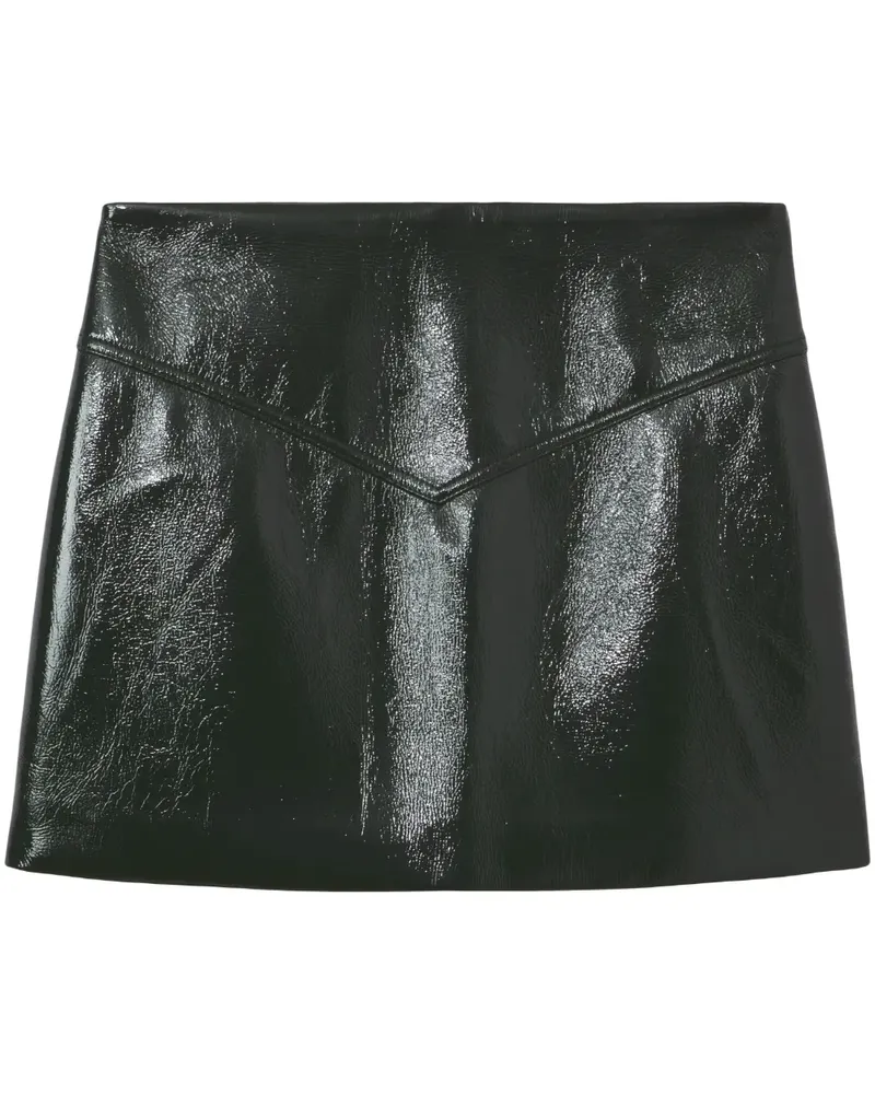 Proenza Schouler Minirock in Vinyl-Optik - Schwarz Schwarz