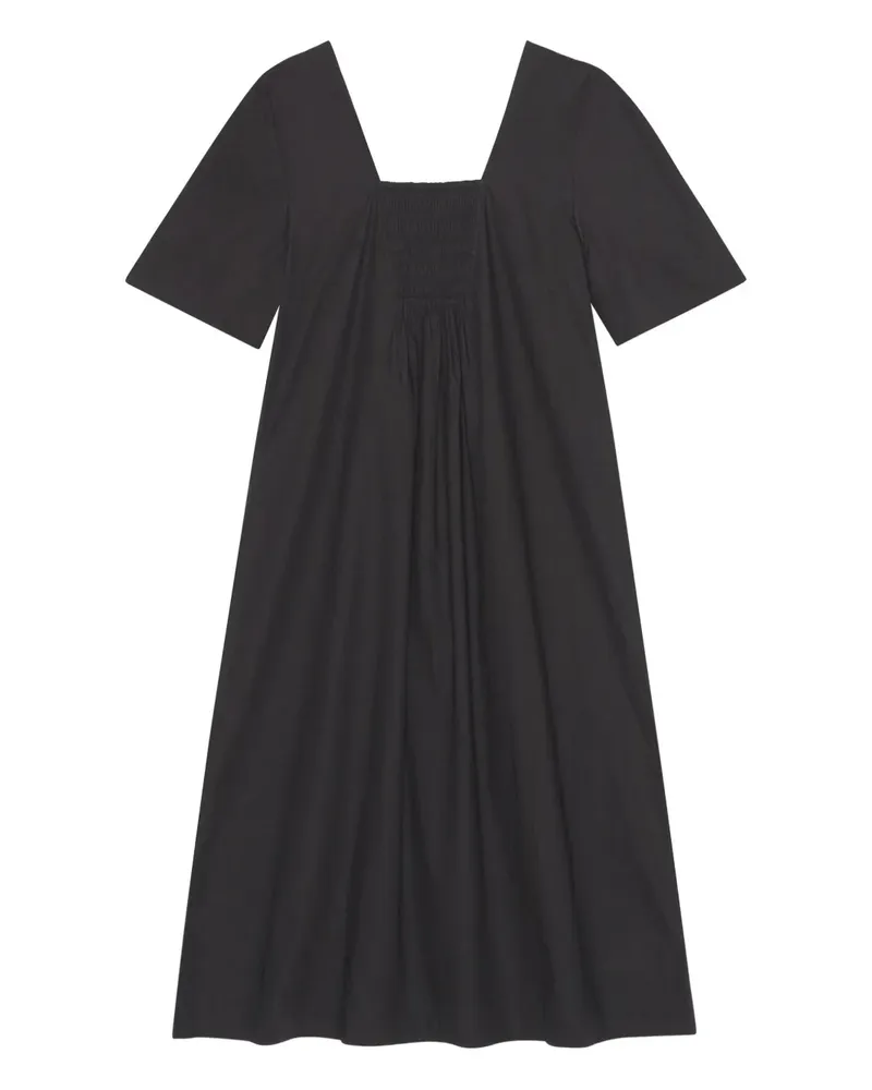Ganni Kleid aus Bio-Baumwolle - Schwarz Schwarz