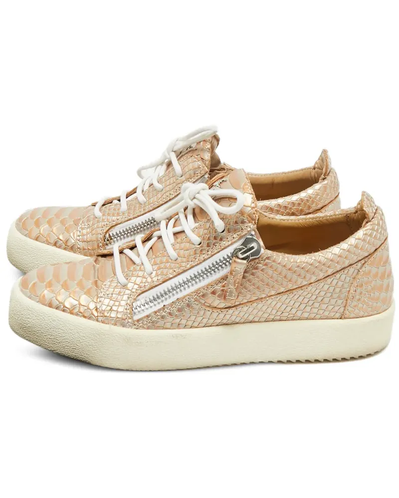 Giuseppe Zanotti Frankie leather sneakers - Gold Gold