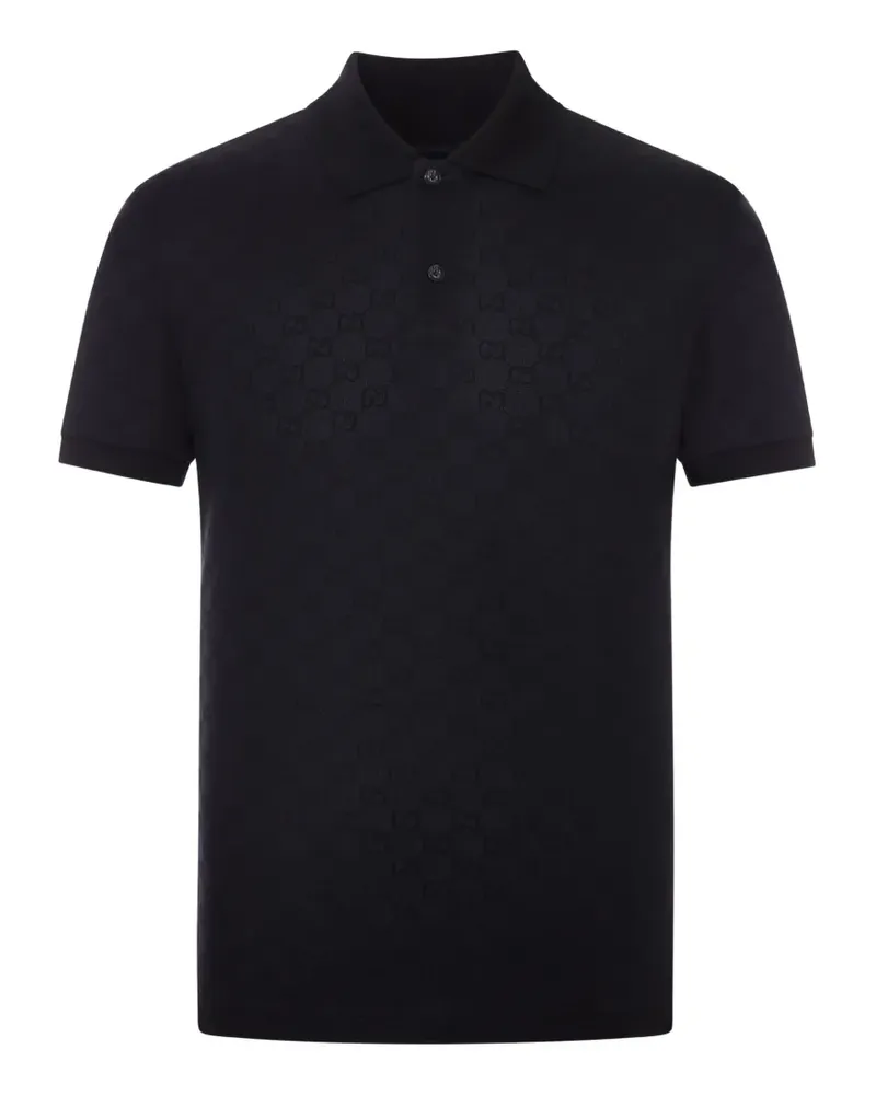 Gucci Poloshirt mit GG - Schwarz Schwarz