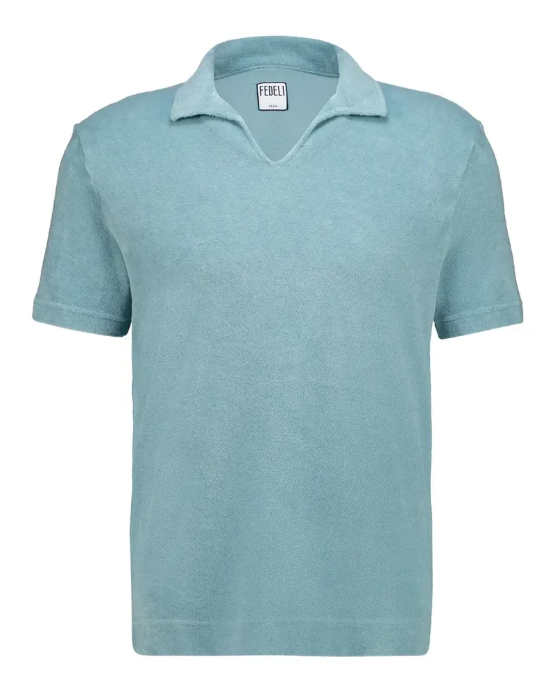 Fedeli Gestricktes T-Shirt - Blau Blau
