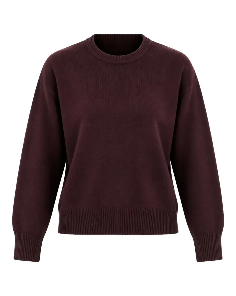 SOLOTRE Pullover mit gerippten Details - Rot Rot