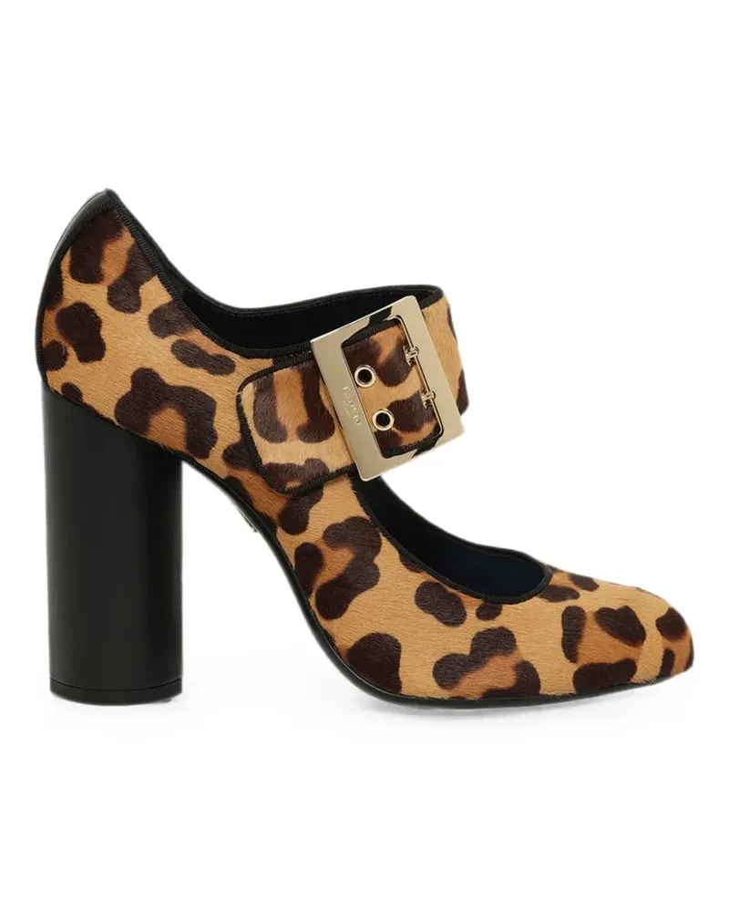 Lanvin Pumps mit Leopardenprint - Braun Braun