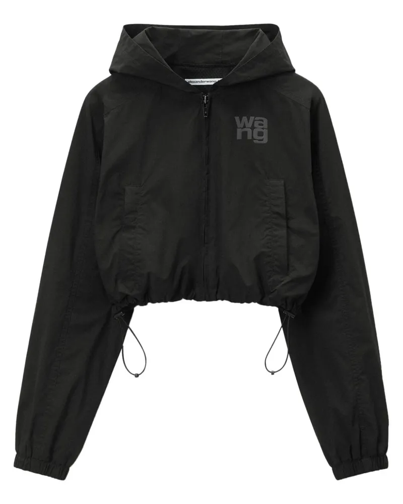 Alexander Wang Cropped-Jacke mit Reißverschluss - Schwarz Schwarz