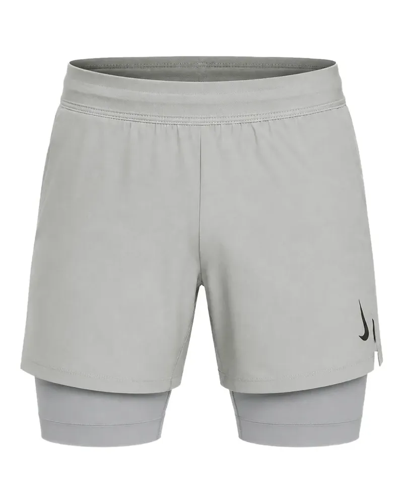 Nike Flex Stride Shorts im Layering-Look - Grau Grau