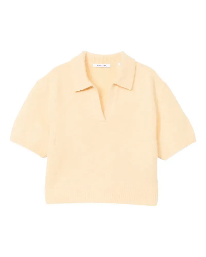 Helmut Lang Gestricktes Oberteil mit Poloshirtkragen - Gelb Gelb