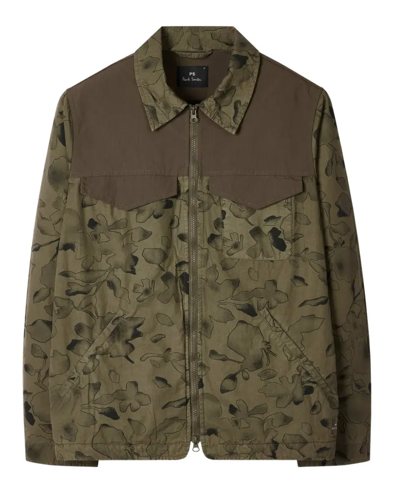 Paul Smith floral-print collared jacket - Grün Grün