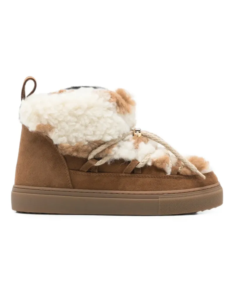 INUIKII Teddy shearling-trim ankle boots - Braun Braun