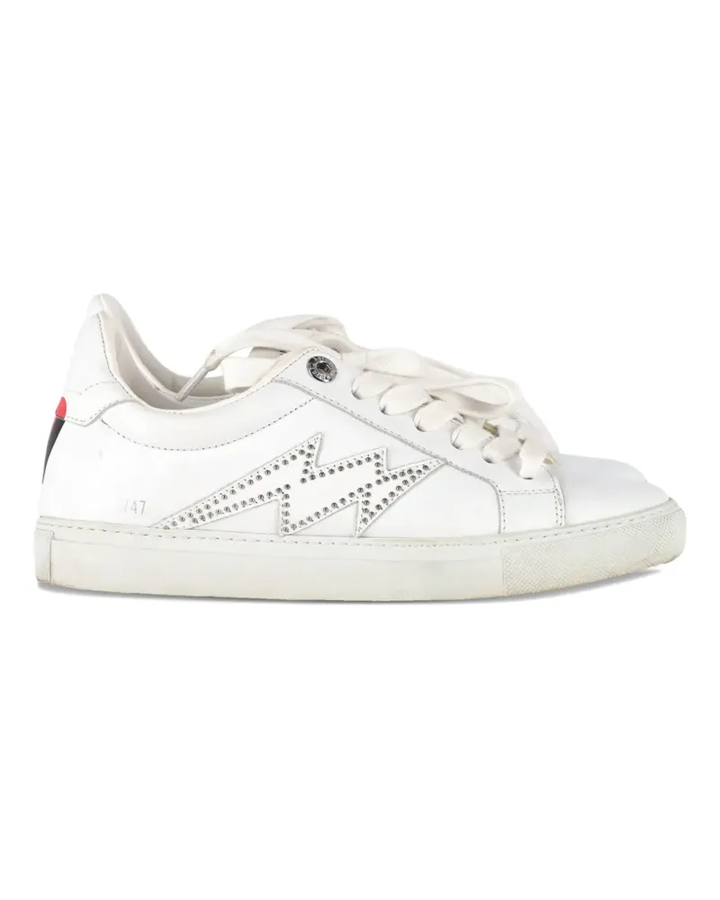 Zadig & Voltaire logo-print studded sneakers - Weiß Weiß