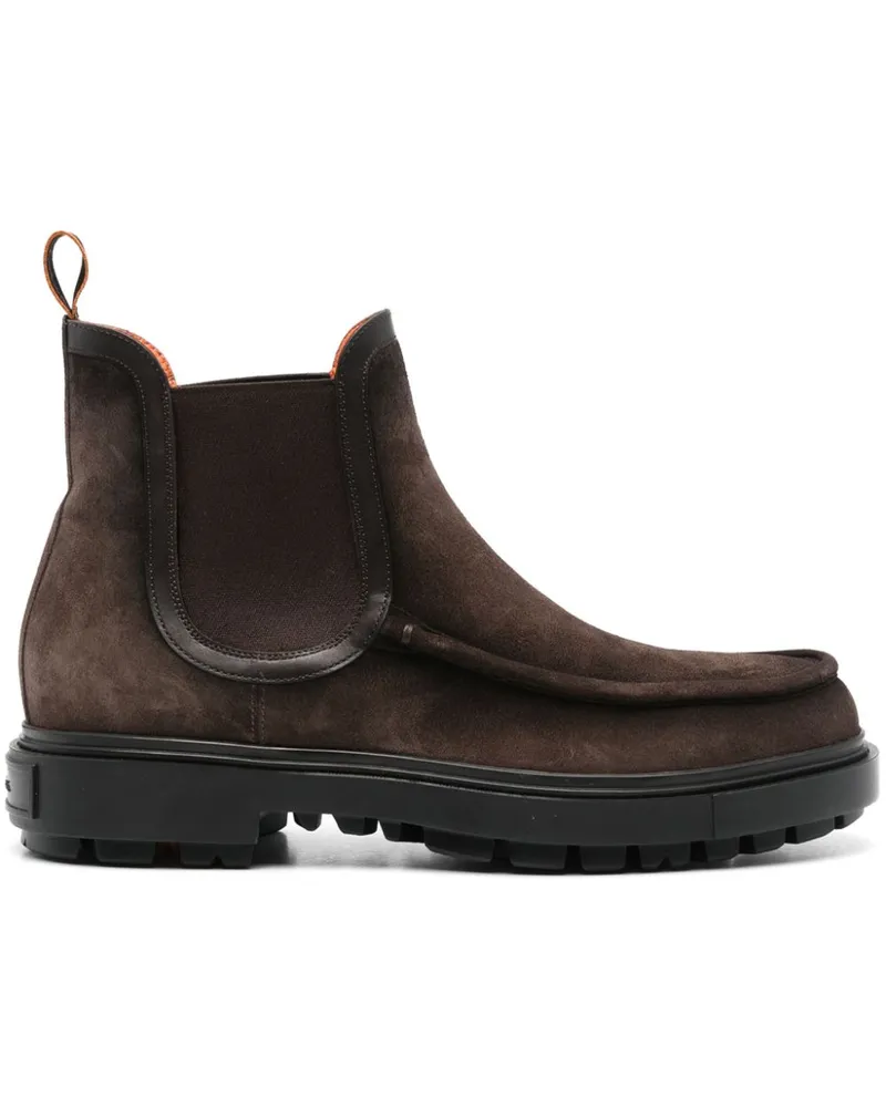 Santoni Chelsea-Boots aus Wildleder - Braun Braun