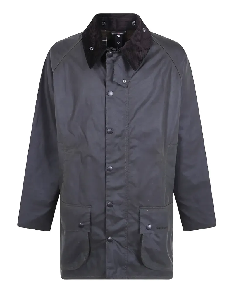 Barbour corduroy-collar raglan-sleeve coat - Grau Grau
