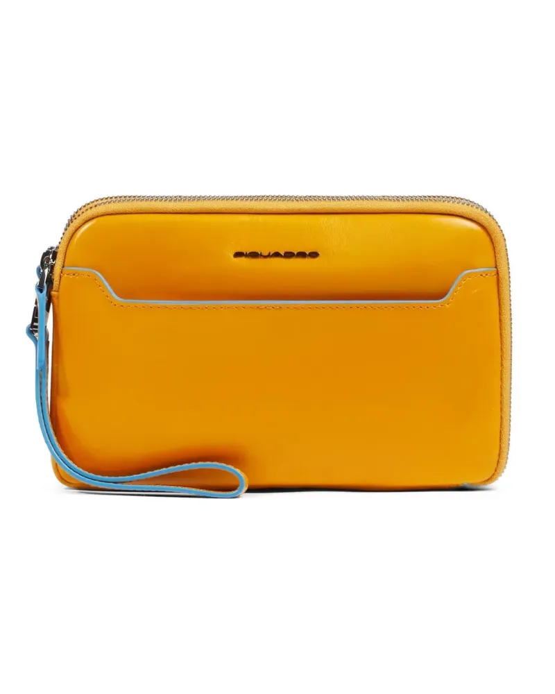 Piquadro wrist-strap clutch - Gelb Gelb