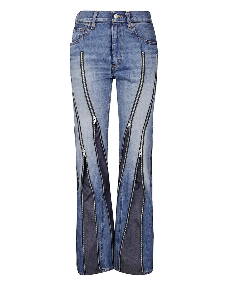 Junya Watanabe zip-detail jeans - Blau Blau