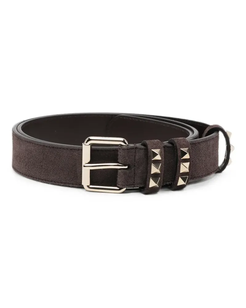 Valentino Garavani Rockstud Wildledergürtel - Braun Braun