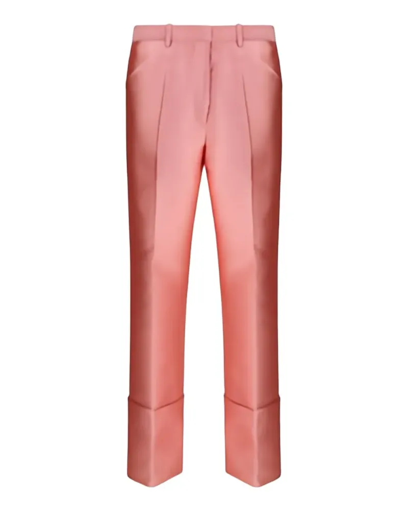Calvin Klein Eva satin turn-up tailored trousers - Rosa Rosa