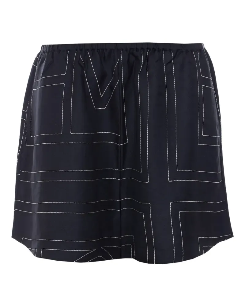 Totême Shorts mit Logo-Stickerei - Schwarz Schwarz