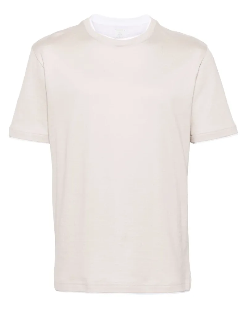 Eleventy T-Shirt im Layering-Look - Nude Nude