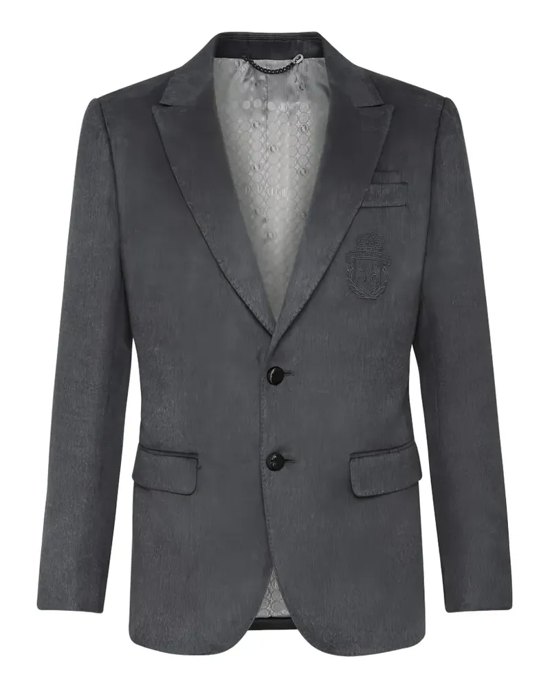 Billionaire Crest peak-lapel blazer - Grau Grau