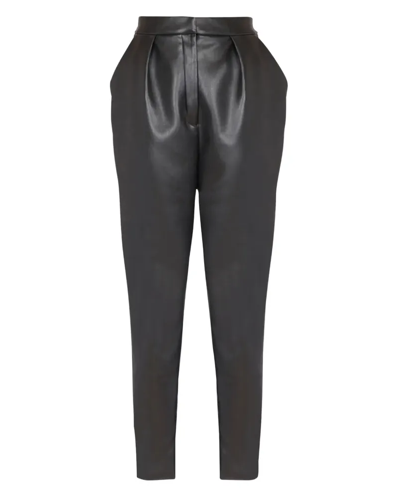 Balmain Hose mit Bundfalten - Schwarz Schwarz