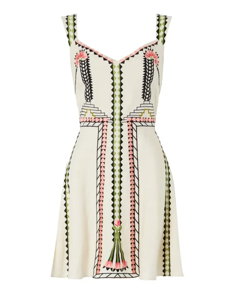 Temperley London Avalon Leinenkleid mit Stickerei - Nude Nude
