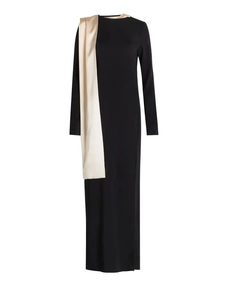 ARMARIUM Dublina scarf-effect maxi dress - Schwarz Schwarz