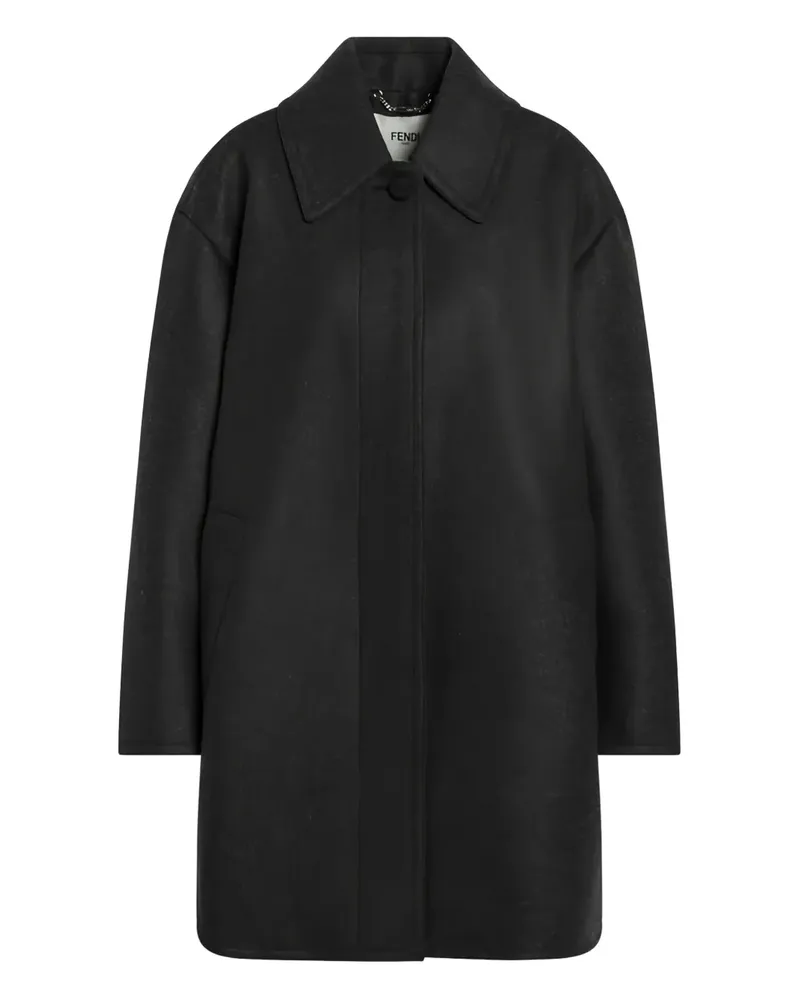 Fendi Einreihiger Mantel - Schwarz Schwarz