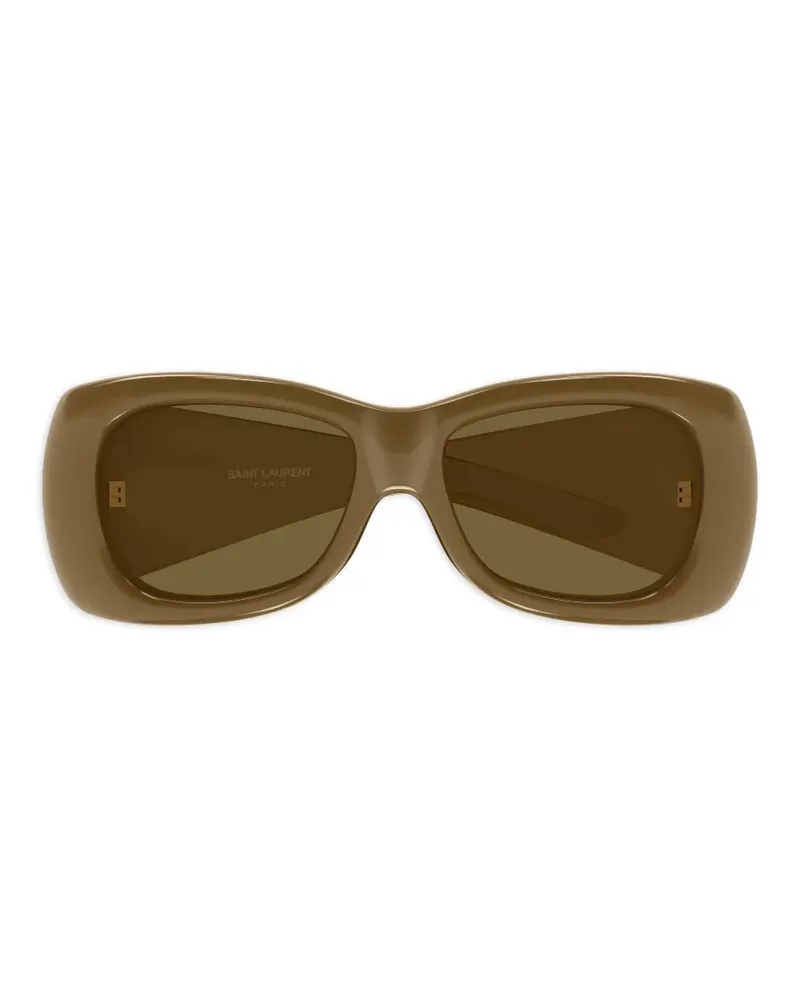 Saint Laurent rectangle-frame sunglasses - Braun Braun