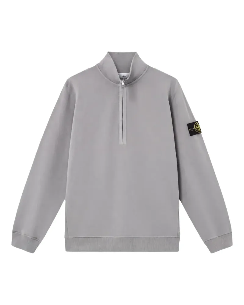 Stone Island 6100068 Sweatshirt aus gebürstetem Bio-Baumwollfleece - Grau Grau