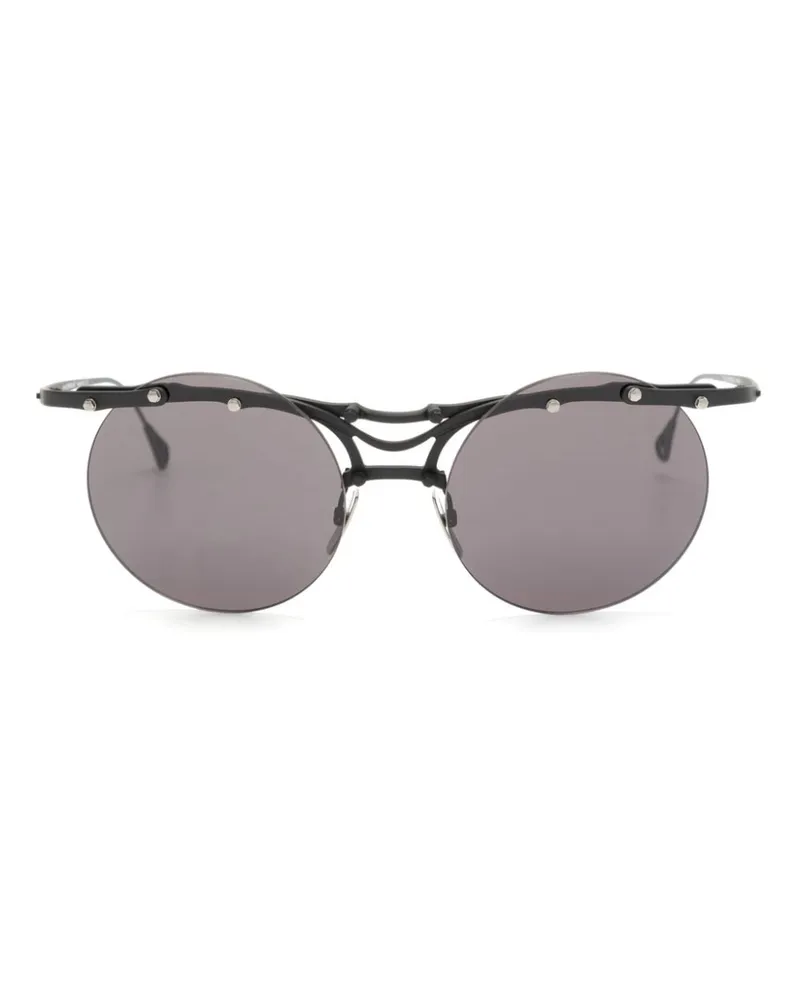 Innerraum Sonnenbrille mit rundem Gestell - Schwarz Schwarz