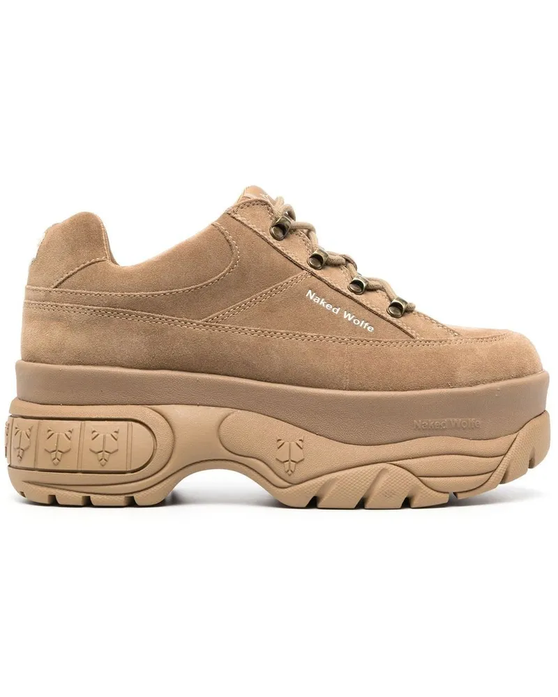 Naked Wolfe Sporty Flatform-Sneakers 70mm - Nude Nude