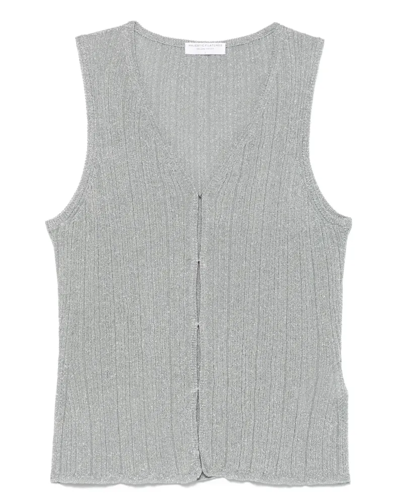 Majestic Weste aus Lurex - Grau Grau