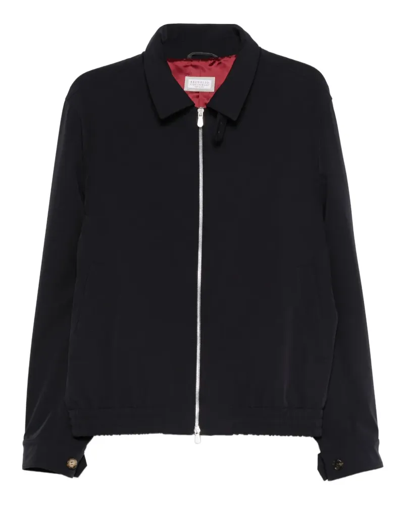Brunello Cucinelli Bomberjacke mit elastischem Saum - Blau Blau