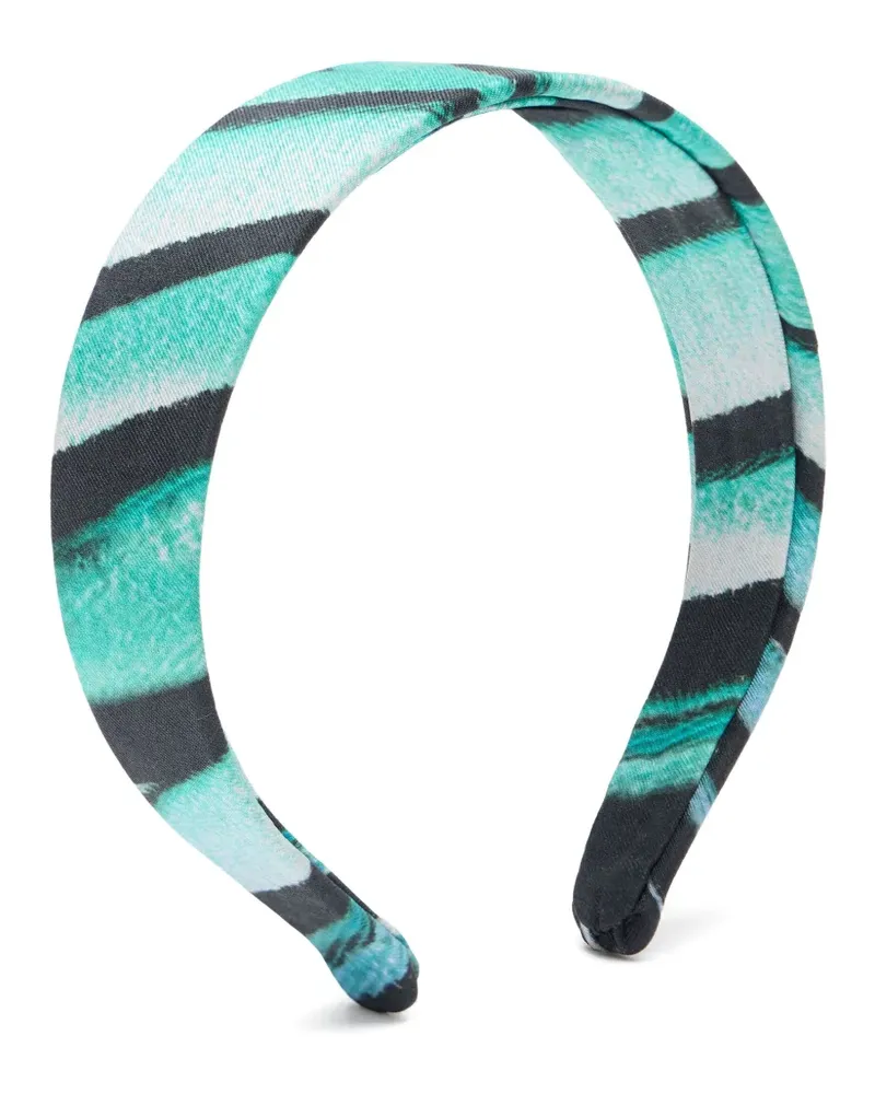 Roberto Cavalli Haarband mit Print - Blau Blau