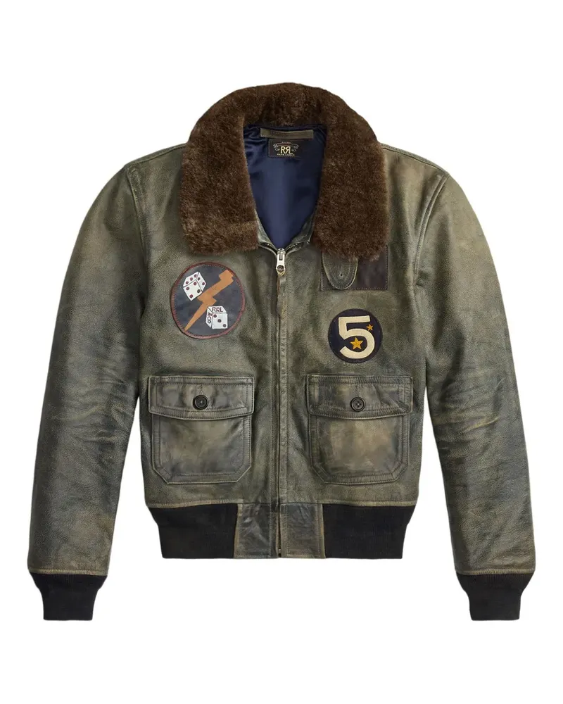 Ralph Lauren Bomberjacke aus Leder - Blau Blau