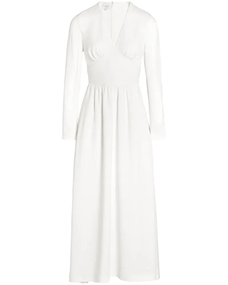 Giambattista Valli Kreppkleid mit V-Ausschnitt - Weiß Weiß