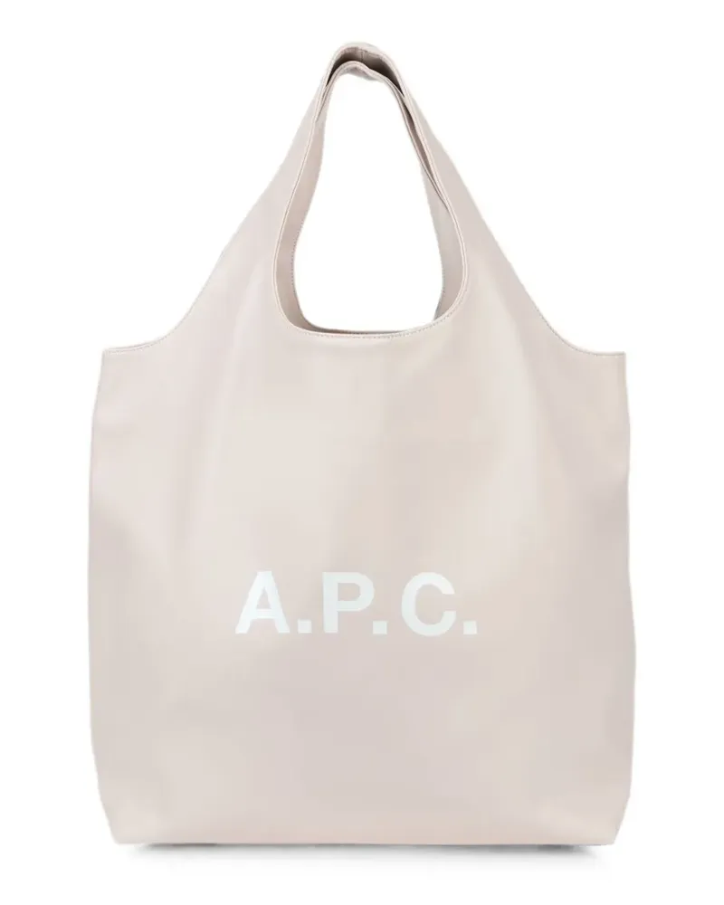A.P.C. Ninon Shopper mit Logo-Print - Nude Nude
