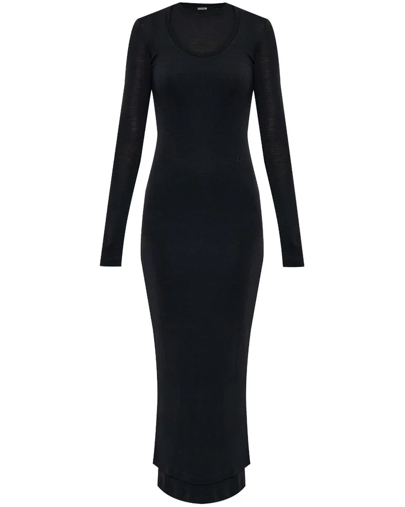 Jil Sander Kleid im Layering-Look - Schwarz Schwarz