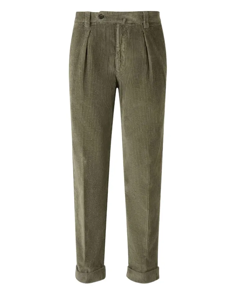Berwich Cordhose mit Falten - Grün Grün