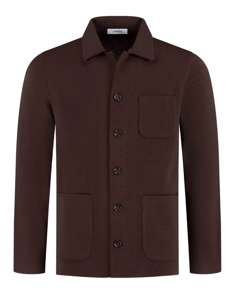 LARDINI Cardigan mit Knopfleiste - Braun Braun