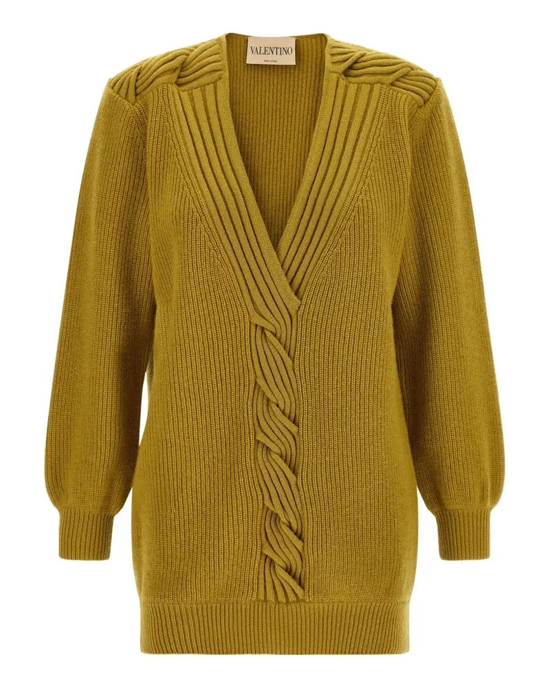Valentino Garavani Cardigan mit Zopfmuster - Gelb Gelb