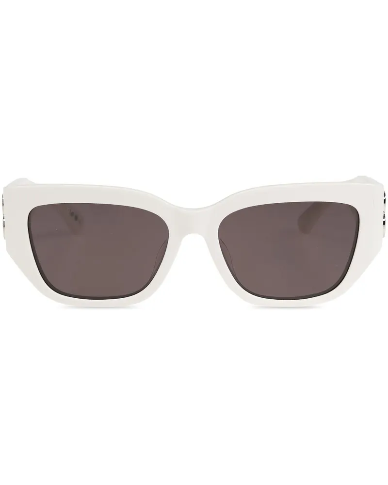 Balenciaga Sonnenbrille mit BB-Logo - Weiß Weiß