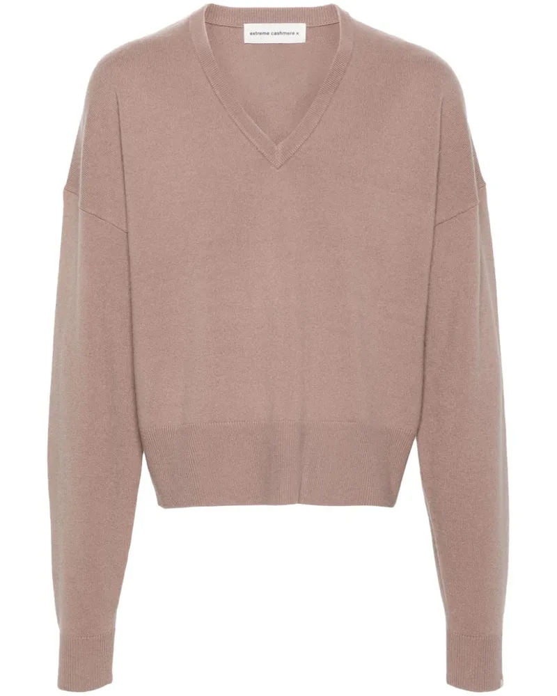 extreme cashmere n224 Pullover mit V-Ausschnitt Rosa