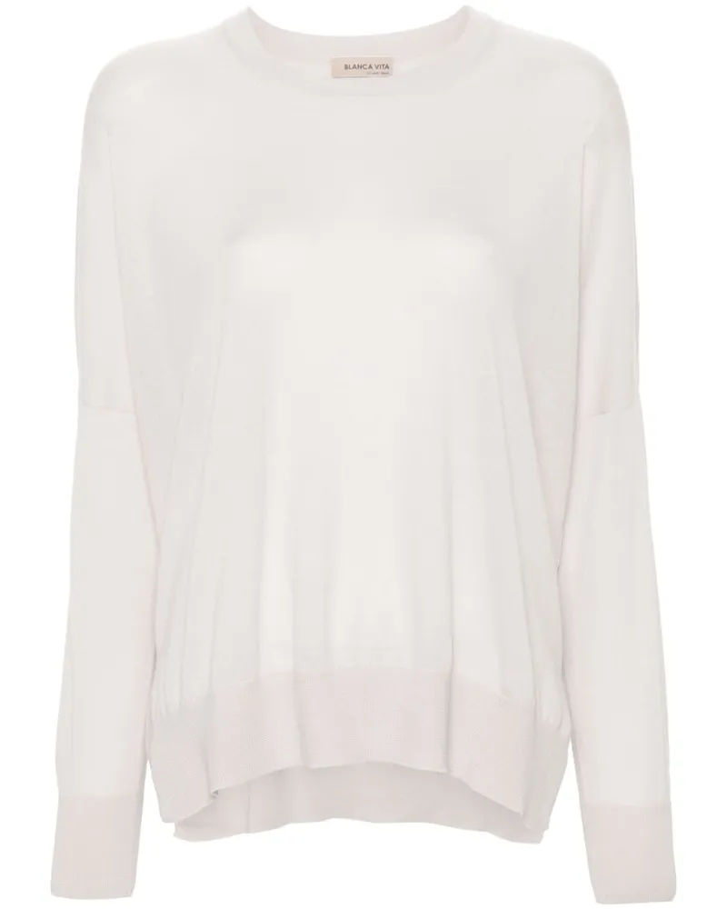 Blanca Fein gestrickter Pullover - Rosa Rosa